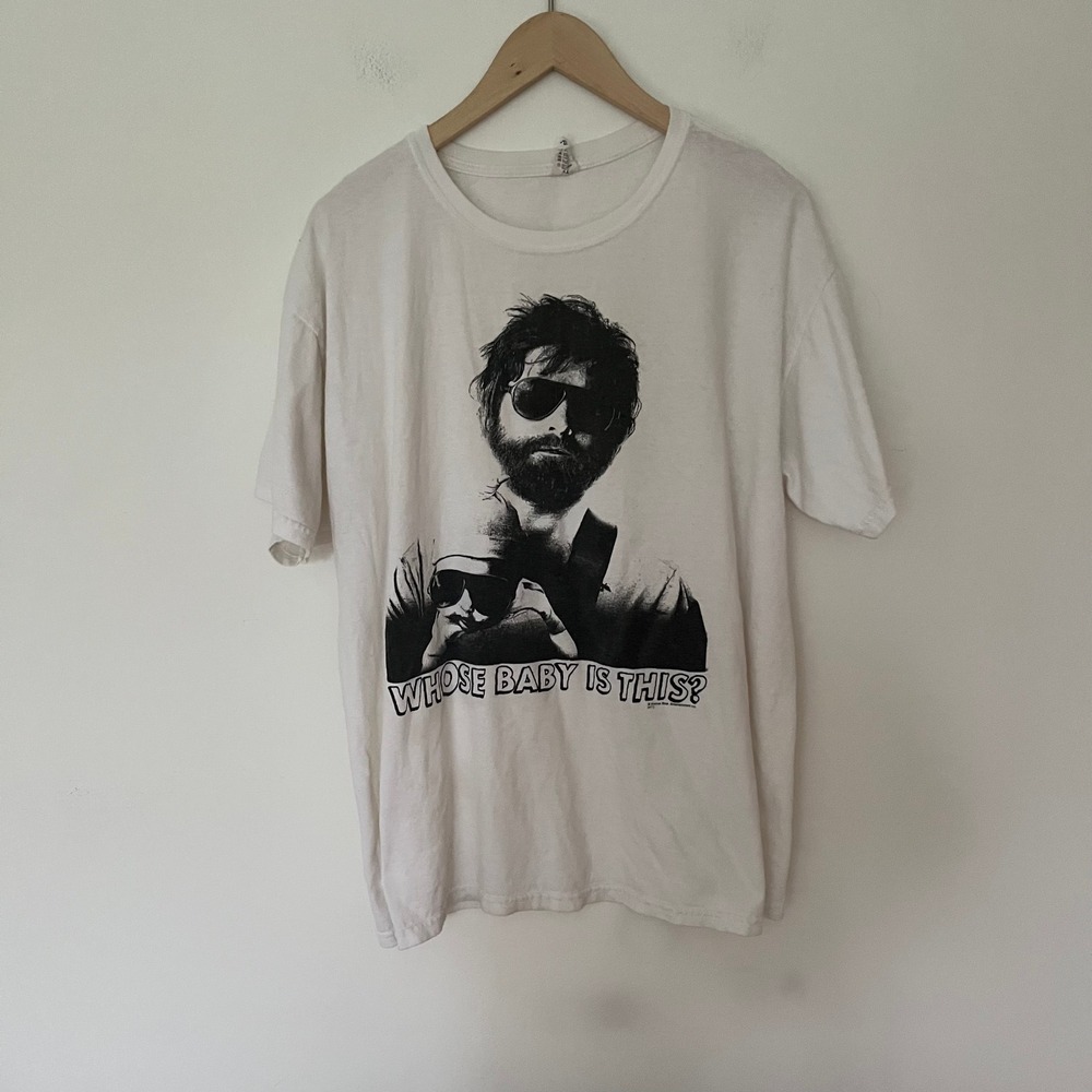 Anvil The Hangover Whose Baby Is This Movie Promo T-Shirt White XL 2011 Alan